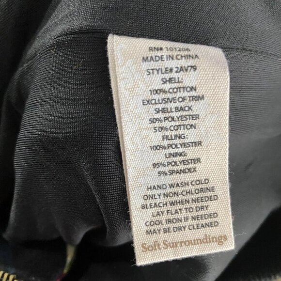 Soft Surroundings Floribella Bomber Jacket Large Quilted Floral Zip‎ CJ-1223 - Picture 8 of 9